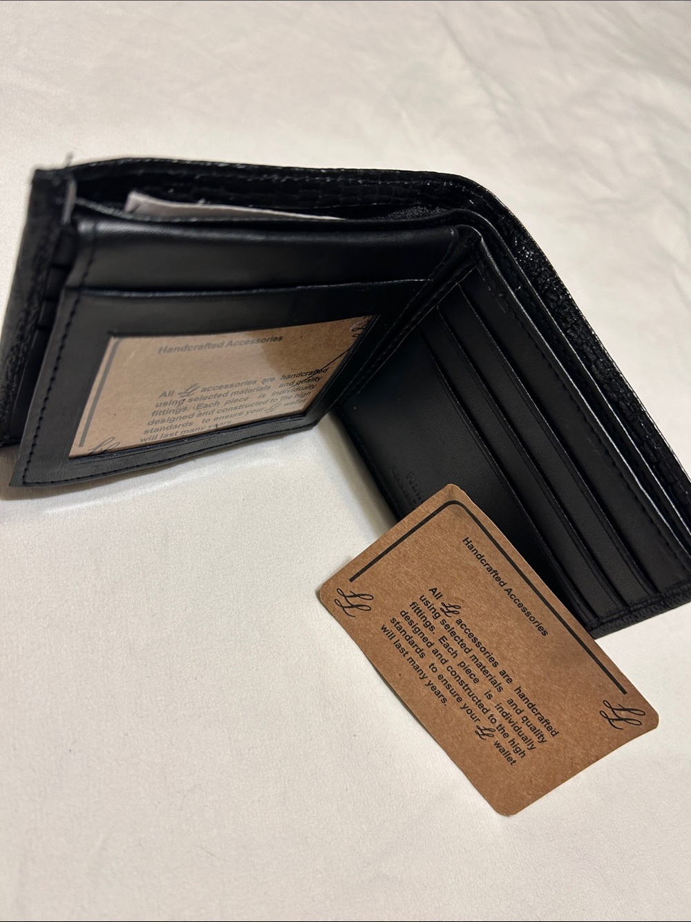 Black Leather Men’s Card & Key Holder Wallet